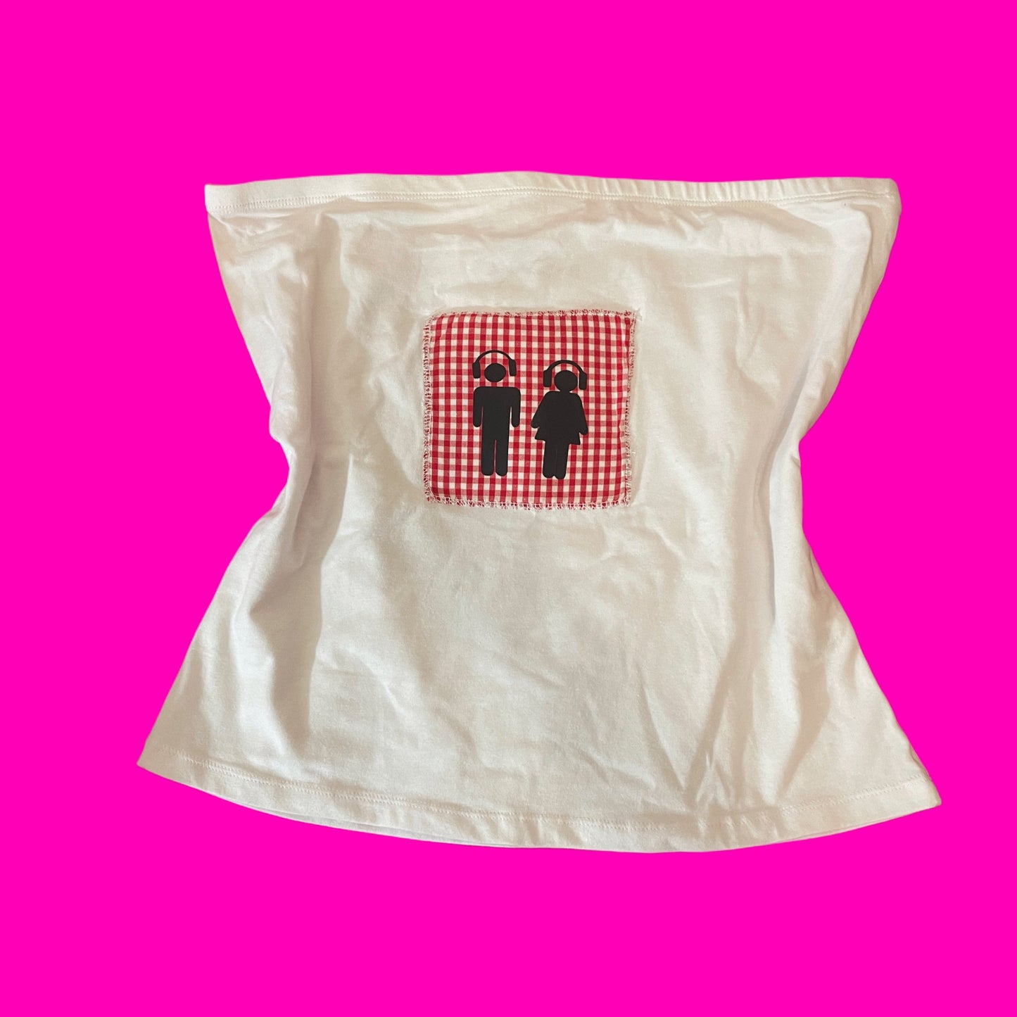 music is my bf tube top (slight imperfection on the print)