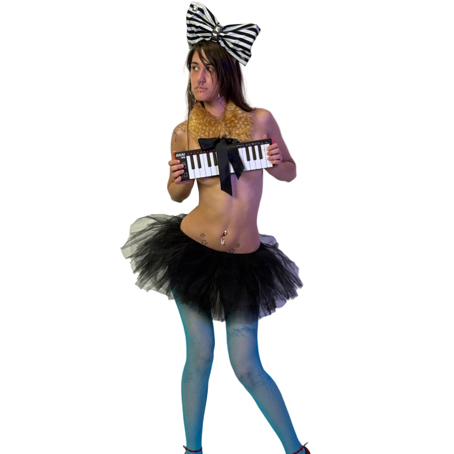 studs n stripes bow (˘͈ ᵕ ˘͈♡)